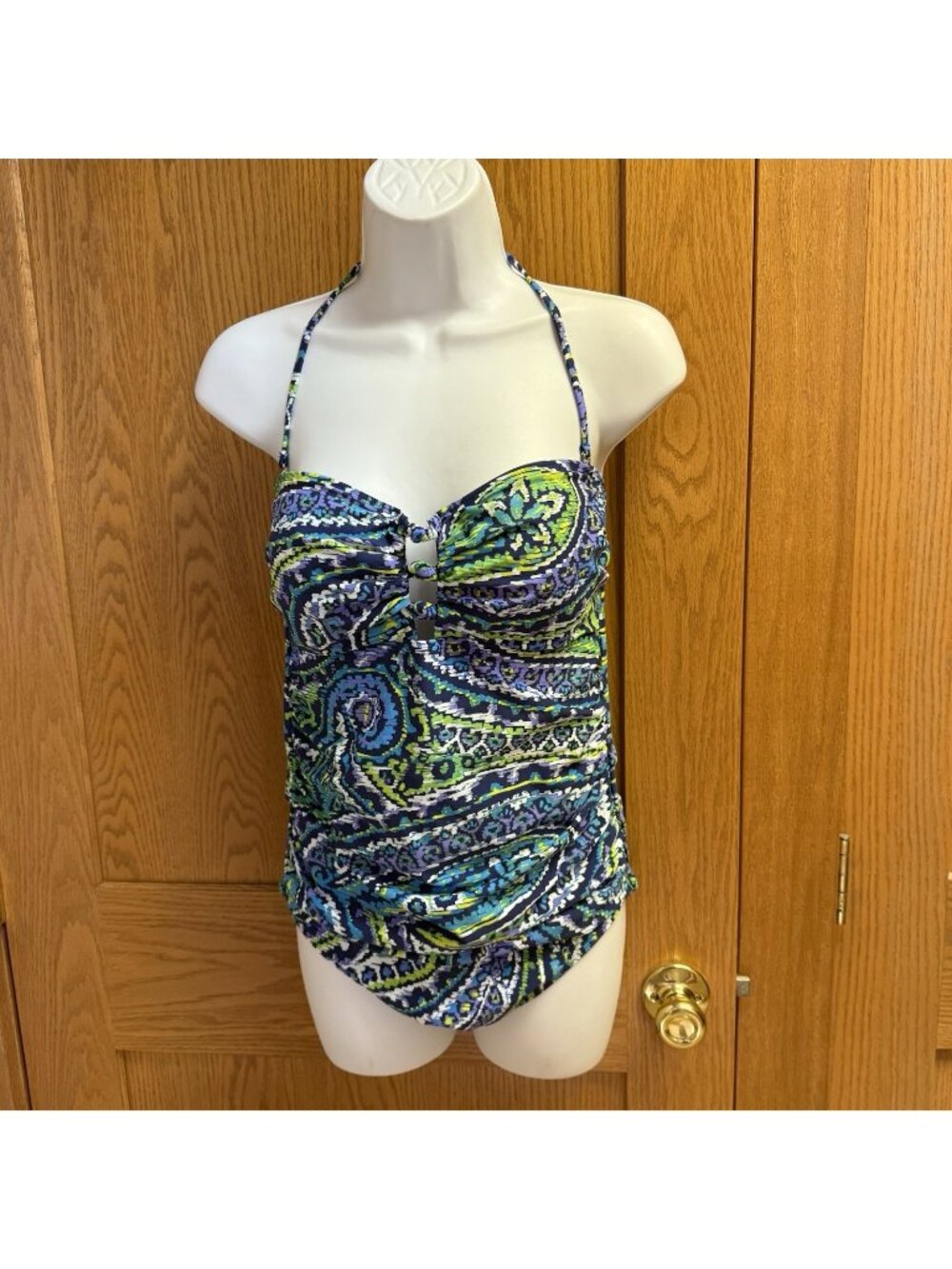 Lauren Ralph Lauren  | Swimsuit One-Piece Women's Green & Blue Print - Size 12